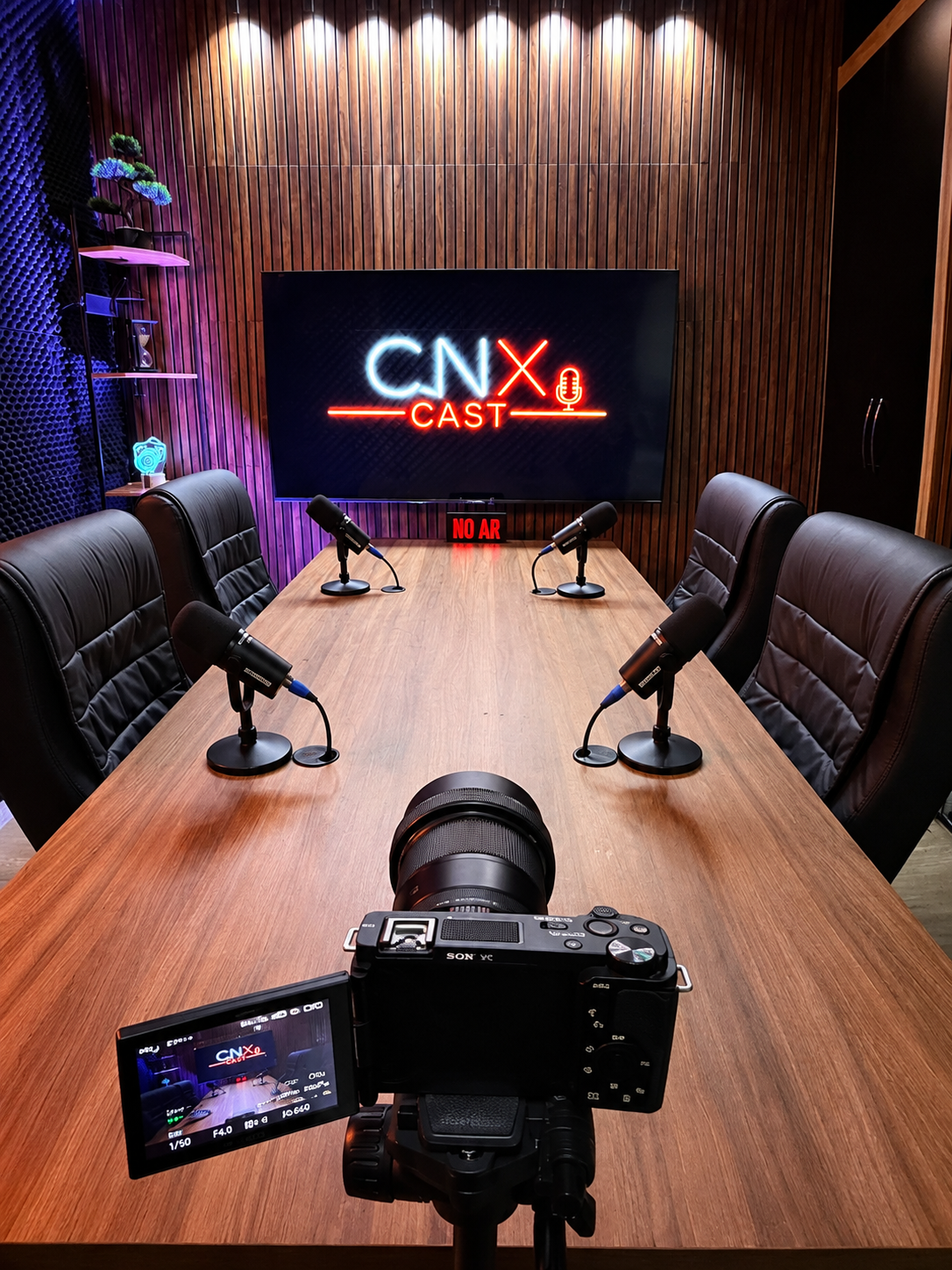 Estúdio CNXcast - Foco na Câmera Sony